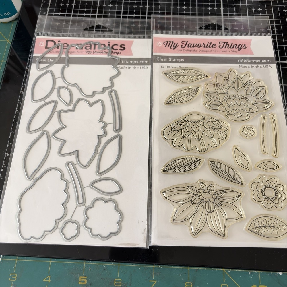 My Favorite Things MFT FANCY FLOWERS Stamp & Die Set CS-160 USA Made Die-namics